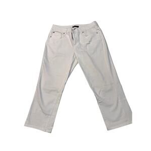 VTG 00s Bandolino White Capri Pants Sz 8 Knickers Preppy Lagenlook Coastal